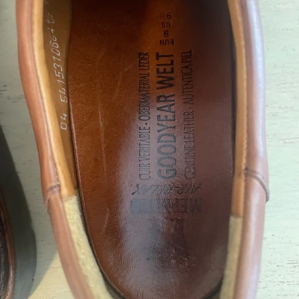 MEPHISTO Made in France Goodyear Welt Bicycle Toe Derby Shoe in Brown Size 9 1/2